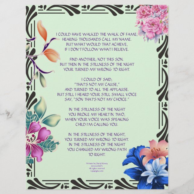 The Narrow Road Poetry Personalized Paper (Front)