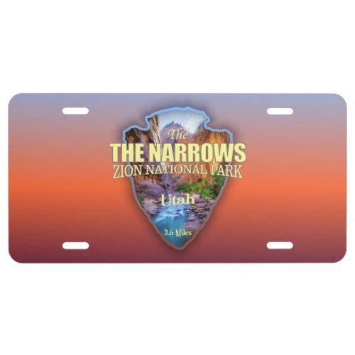 The Narrows arrowhead License Plate