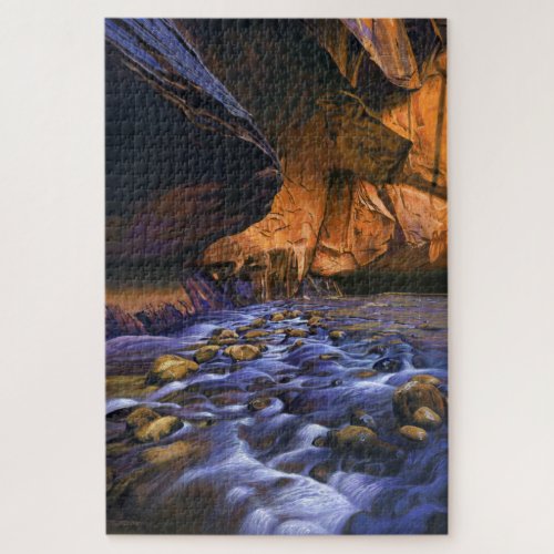 The Narrows Canyon Stream Acrylic Painting Jigsaw Puzzle