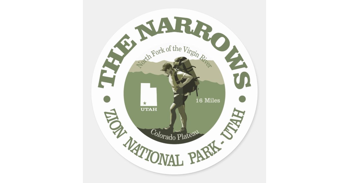 The Narrows Classic Round Sticker | Zazzle