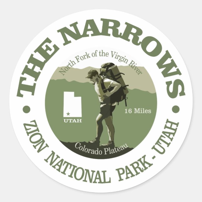 The Narrows Classic Round Sticker (Front)