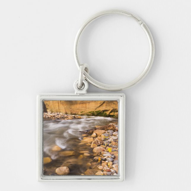 The Narrows Of The Virgin River In Autumn 4 Keychain (Front)