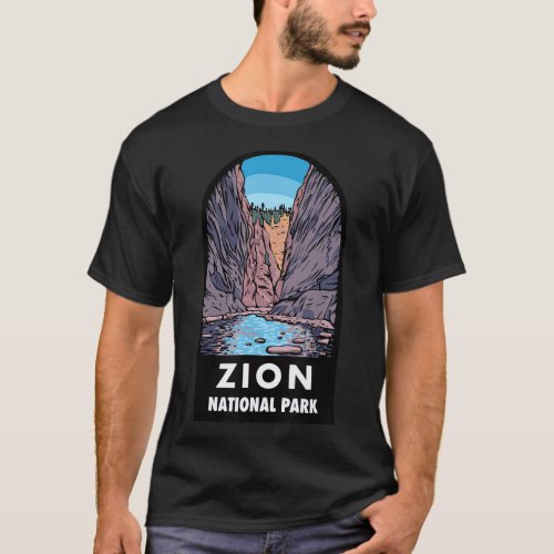 The Narrows Zion National Park Badge T_Shirt