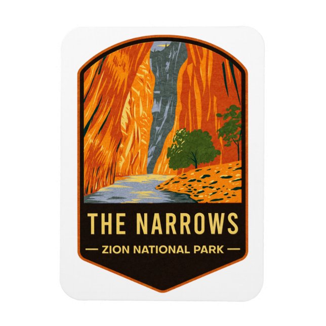The Narrows Zion National Park Magnet (Vertical)