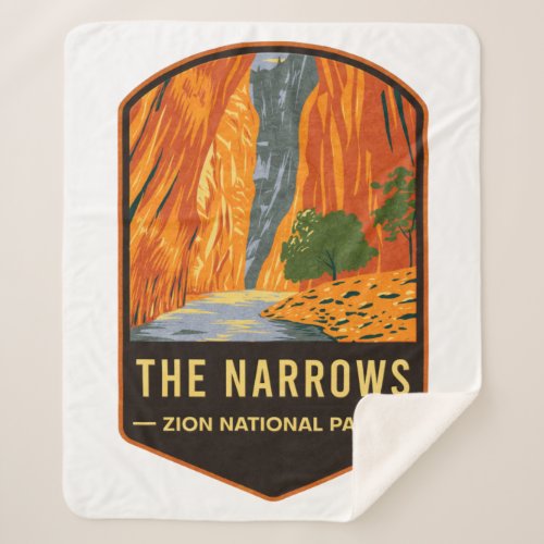 The Narrows Zion National Park Sherpa Blanket