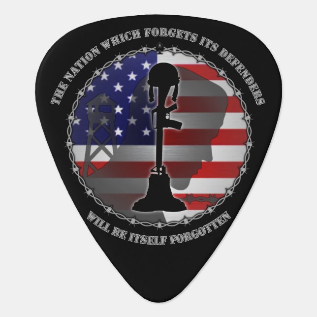 The Nation Which Forgets Its Defenders Guitar Pick (Front)