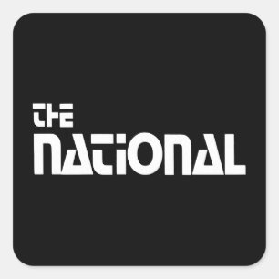 The National - 1980 promo graphic - White Square Sticker