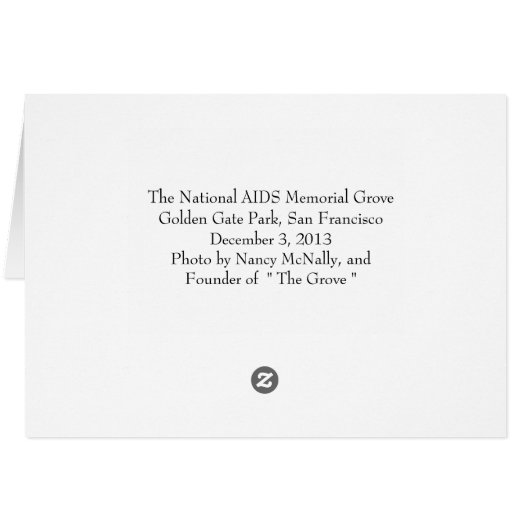 The National AIDS Memorial Grove Golden Gate Park (Back Horizontal)