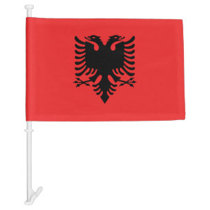 The National flag of Albania