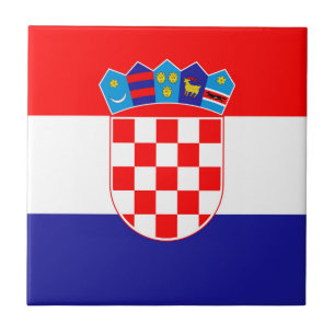 The National flag of Croatia Zastava Hrvatske Ceramic Tile