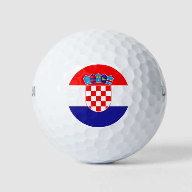 The National flag of Croatia Zastava Hrvatske Golf Balls (Front)
