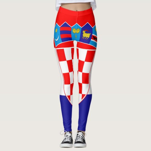 The National flag of Croatia Zastava Hrvatske Leggings