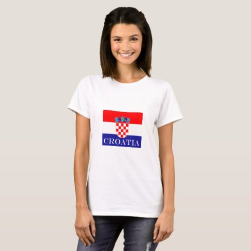 The National flag of Croatia Zastava Hrvatske T_Shirt