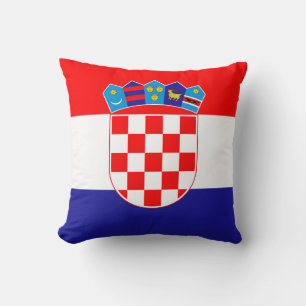 The National flag of Croatia Zastava Hrvatske Throw Pillow