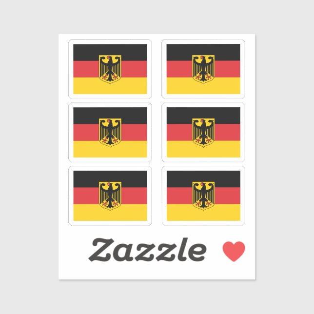 The national flag of Germany pack of 6 Sticker (Sheet)