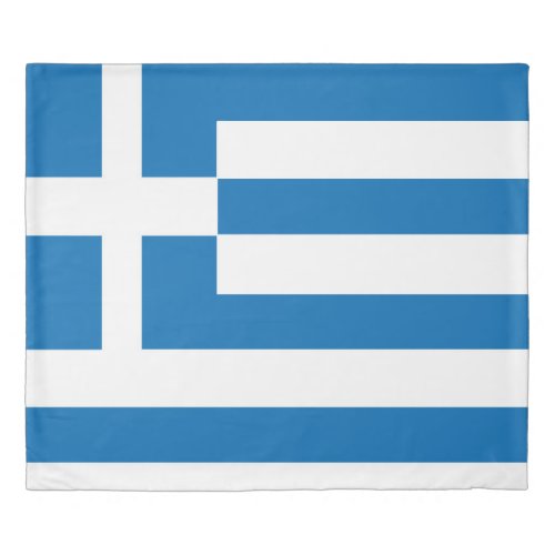 The National flag of Greece King Duvet Cover