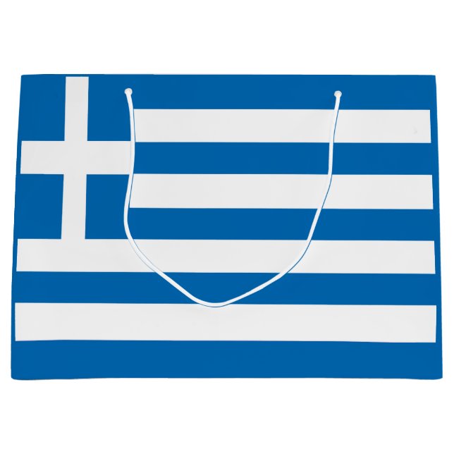 The National flag of Greece Large Gift Bag (Front)