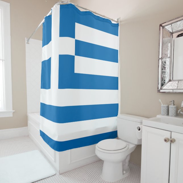 The National flag of Greece Shower Curtain (In Situ)