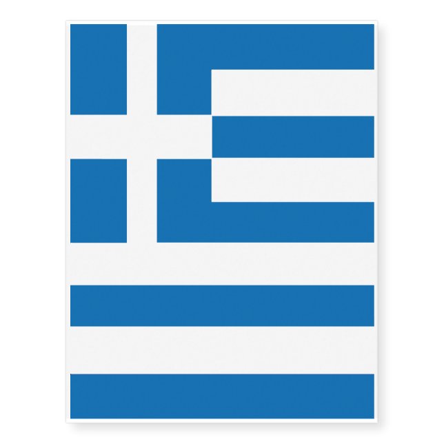 The National flag of Greece Temporary Tattoos (Front)