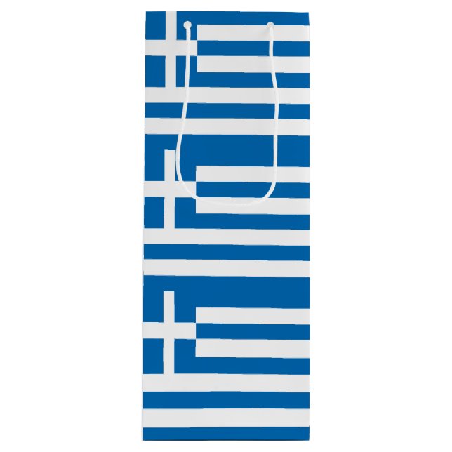 The National flag of Greece Wine Gift Bag (Front)