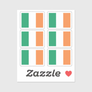 The national flag of Ireland Collection pack of 6 Sticker