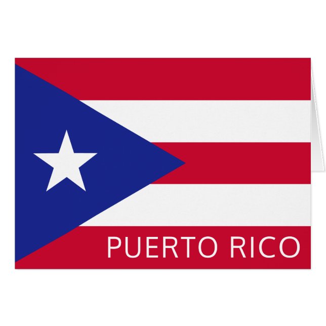 The National Flag of Puerto Rico (Front Horizontal)