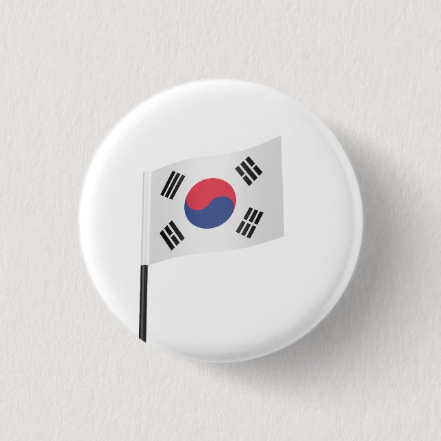 The national flag of the Republic of Korea Button (Front)