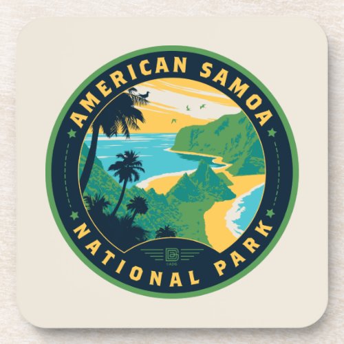 The National Park of American Samoa Beverage Coaster