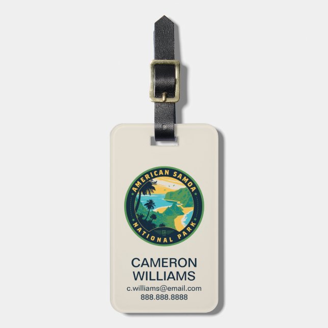 The National Park of American Samoa Luggage Tag (Front Vertical)