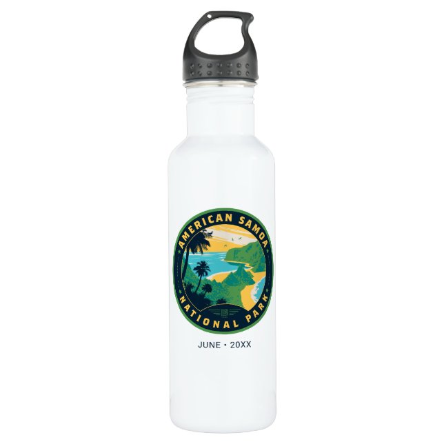 The National Park of American Samoa Stainless Steel Water Bottle (Front)
