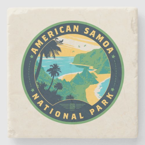 The National Park of American Samoa Stone Coaster