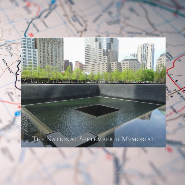 The National September 11 Memorial Travel Photo Postcard (In Situ Map)