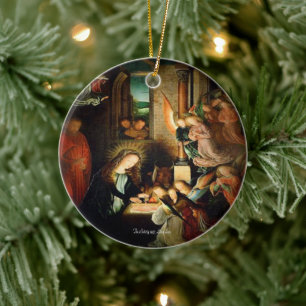 The Nativity 1495 Ceramic Ornament
