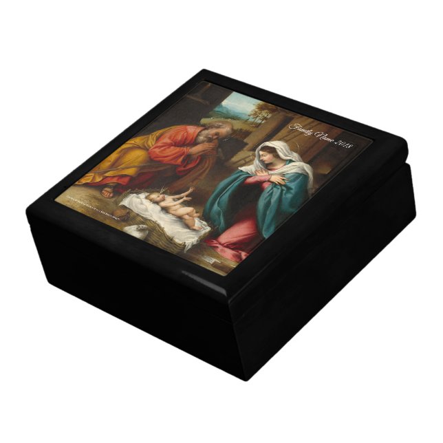 The Nativity 1523b | Blue Beach Song™ Keepsake Box (Side)