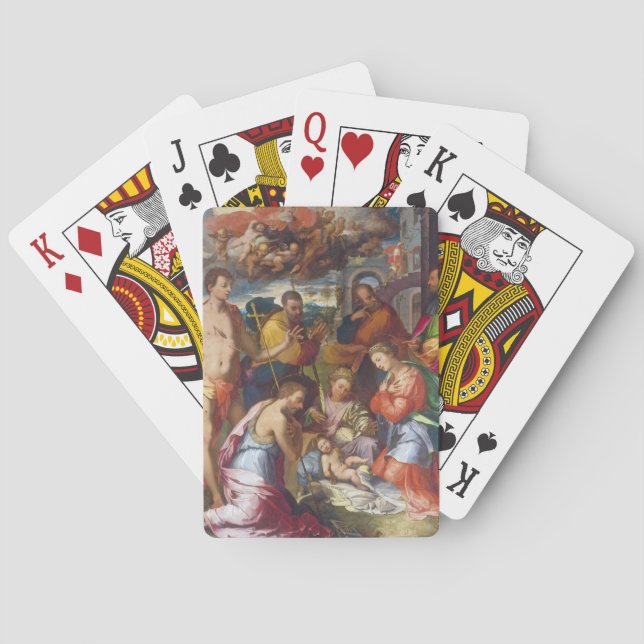 The Nativity, 1534 (oil on panel) Poker Cards (Back)
