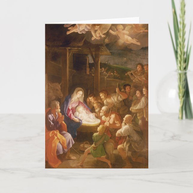 The Nativity at Night, 1640 Holiday Card (Front)