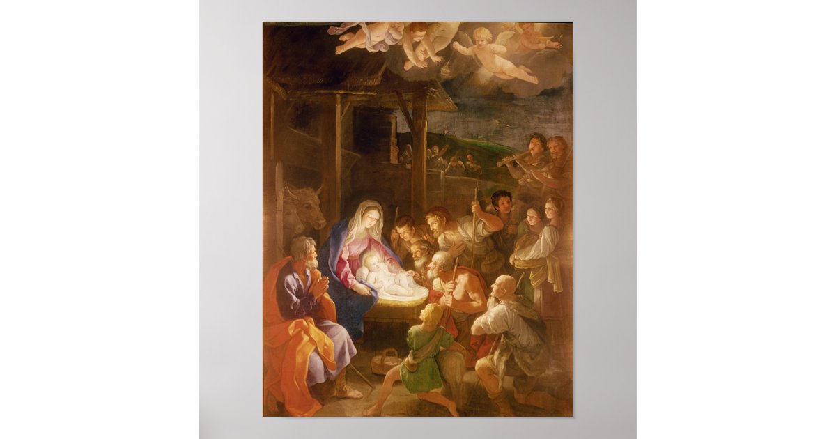 The Nativity at Night, 1640 Poster Zazzle