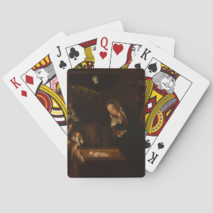 The Nativity at Night (Birth of Jesus, Christmas) Poker Cards