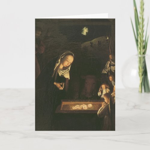 The Nativity at Night Holiday Card