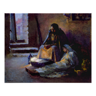 The Nativity By Gari Melchers, 1891. Baby Poster
