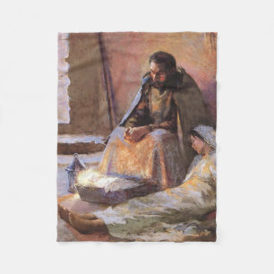 The Nativity By Gari Melchers Fleece Blanket