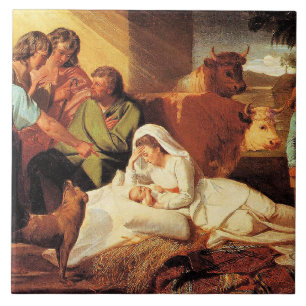 The Nativity by John Singleton Copley Ceramic Tile