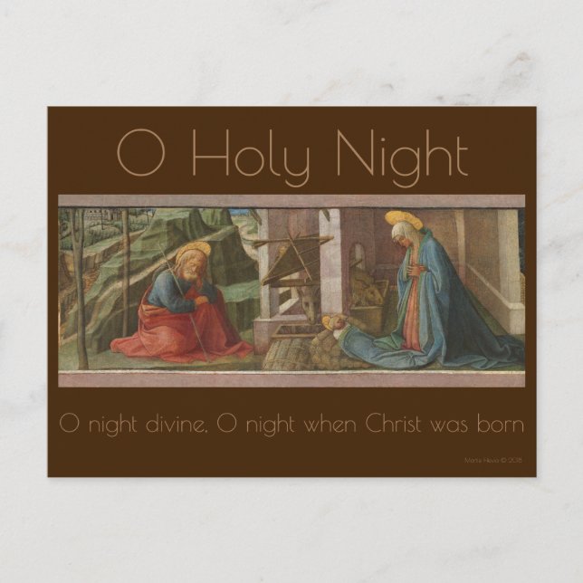 The Nativity c.1445 | Blue Beach Song™ Postcard (Front)