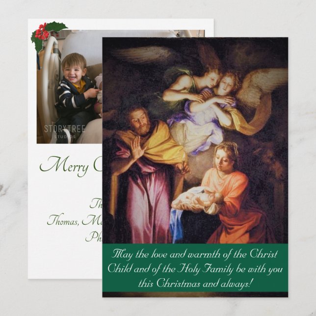 The Nativity Christmas Photo Holiday Card (Front/Back)