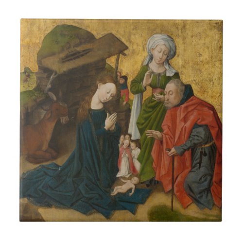 The Nativity circa 1460 Ceramic Tile