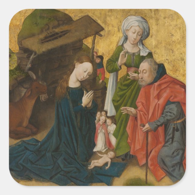 The Nativity, circa 1460 Square Sticker (Front)
