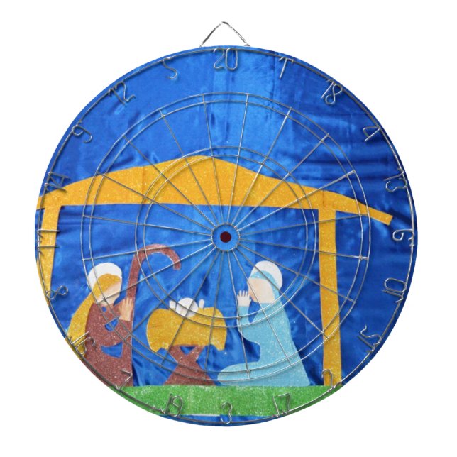 The Nativity Dartboard With Darts (Front)