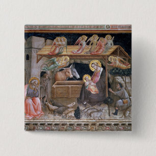 The Nativity, detail from The life of the Virgin a Button