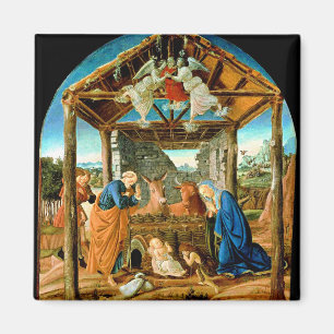 The Nativity, famous painting by Sandro Botticelli Magnet