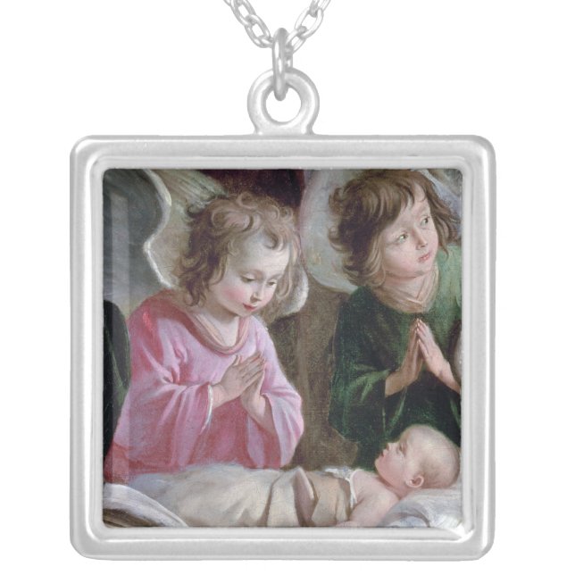 The Nativity, from the Buxtehude Altar, 1400-10 Silver Plated Necklace (Front)